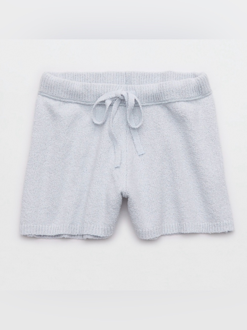 Never Worn! Aerie Sky Blue Cozy Knit Drawstring Lounge Shorts - Picture 3 of 6